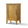**Houten Kast met Deur en Striped Ontwerp**